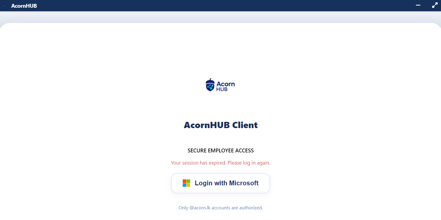 AcornHUB Mockup